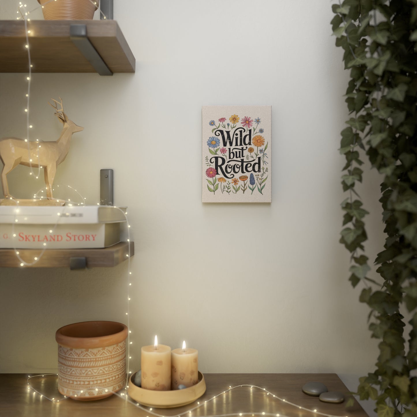 Wild but Rooted Sticky Tile – 5x7 Peel & Stick Mini Canvas Wall Art