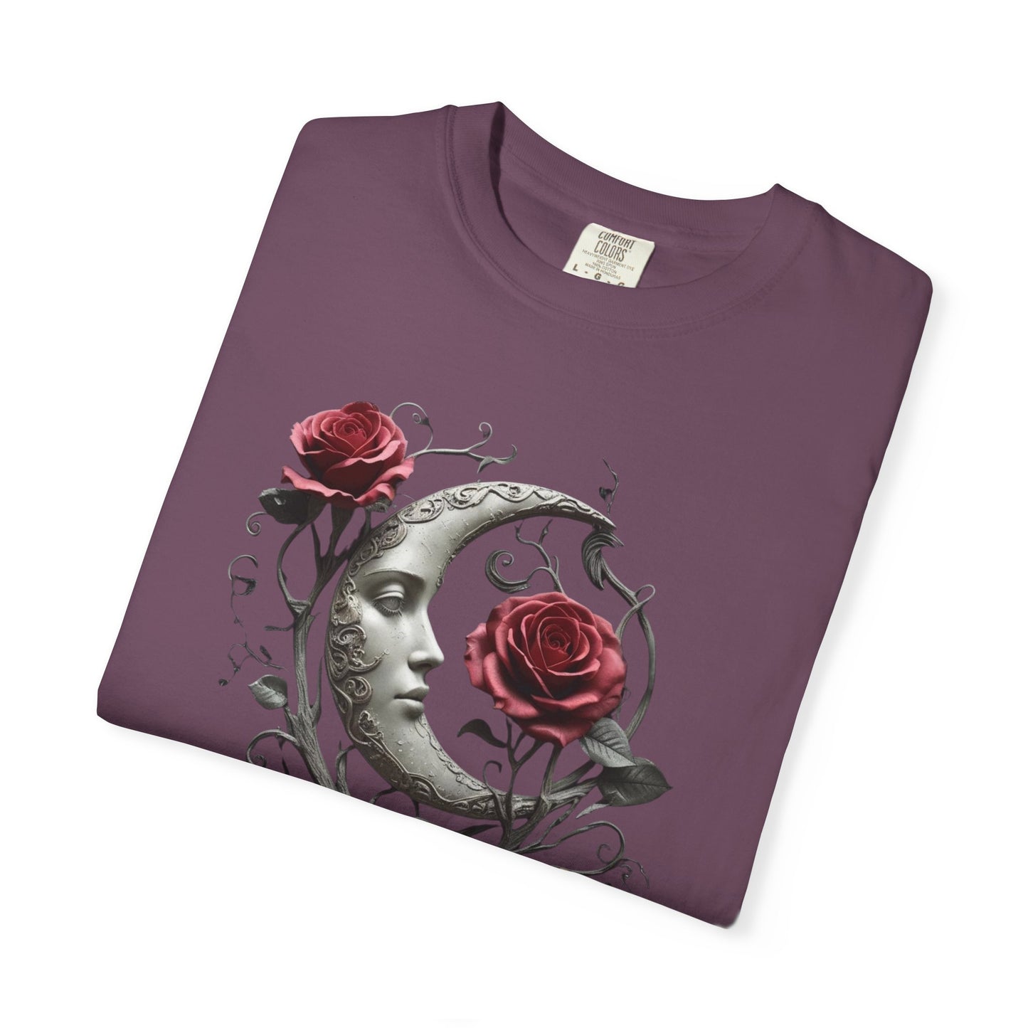 Mary Shelley Quote Comfort Colors Garment Dyed T-Shirt | Gothic Literature Moon Rose Tee | Dark Academia Victorian Fashion | Literary Gift