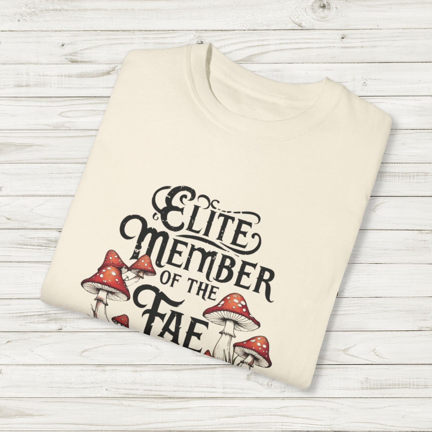 Fae Trickster Society Comfort Colors Tee – Fairycore T-Shirt with Mushrooms, S-4XL