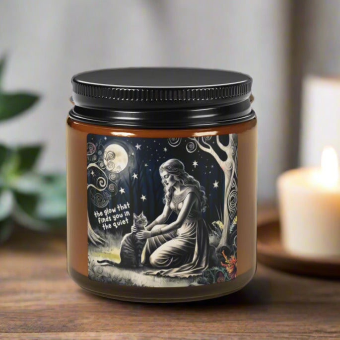 The "Glow That Finds You" Scented Candle – Moonlit Goddess Jar