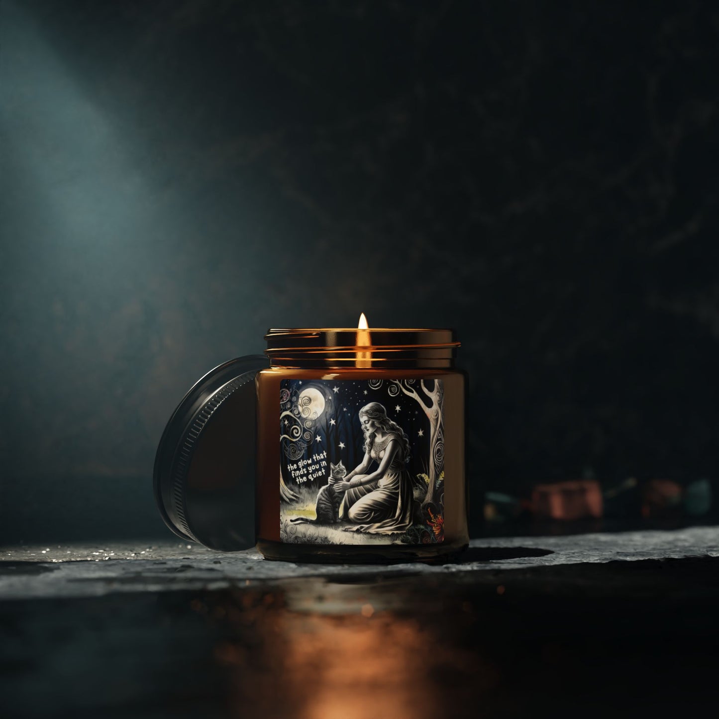 The "Glow That Finds You" Scented Candle – Moonlit Goddess Jar