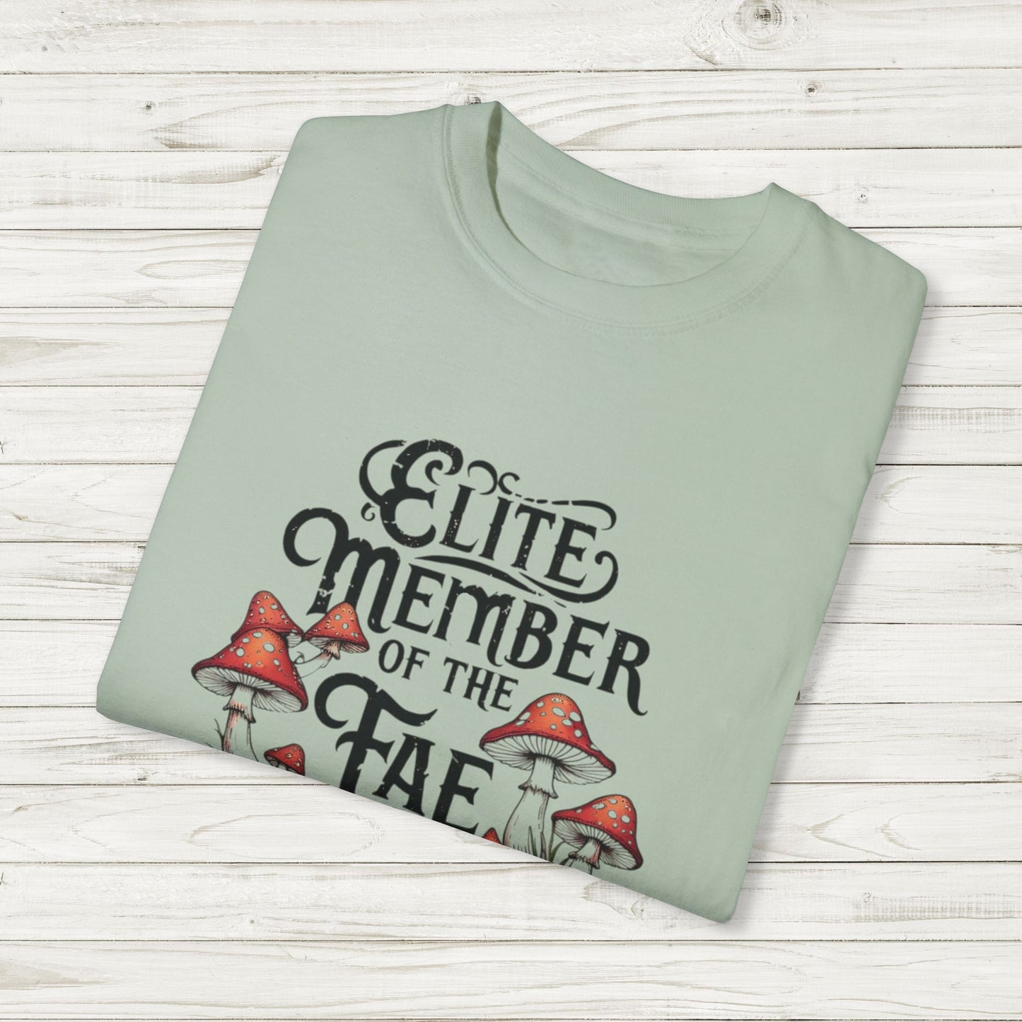 Fae Trickster Society Comfort Colors Tee – Fairycore T-Shirt with Mushrooms, S-4XL