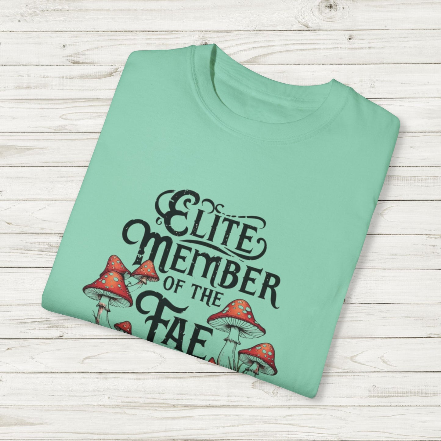 Fae Trickster Society Comfort Colors Tee – Fairycore T-Shirt with Mushrooms, S-4XL
