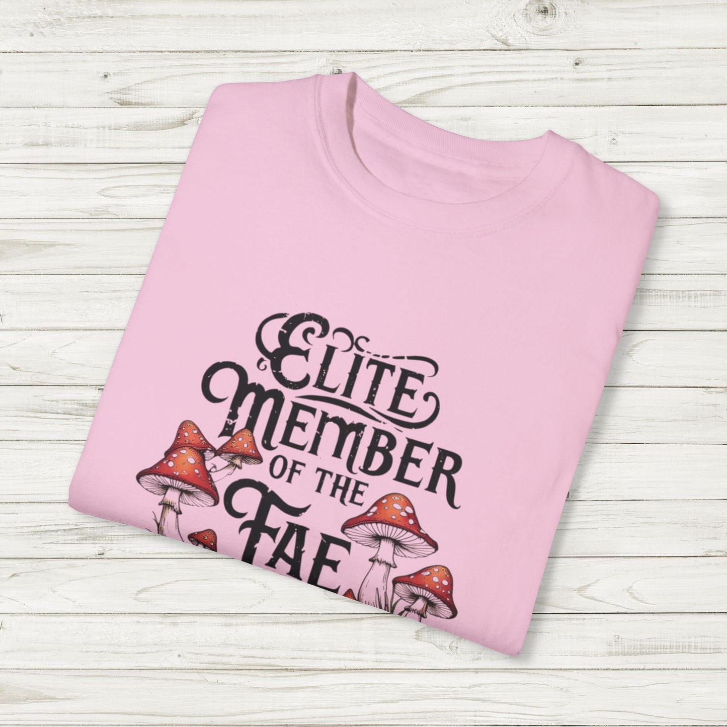 Fae Trickster Society Comfort Colors Tee – Fairycore T-Shirt with Mushrooms, S-4XL
