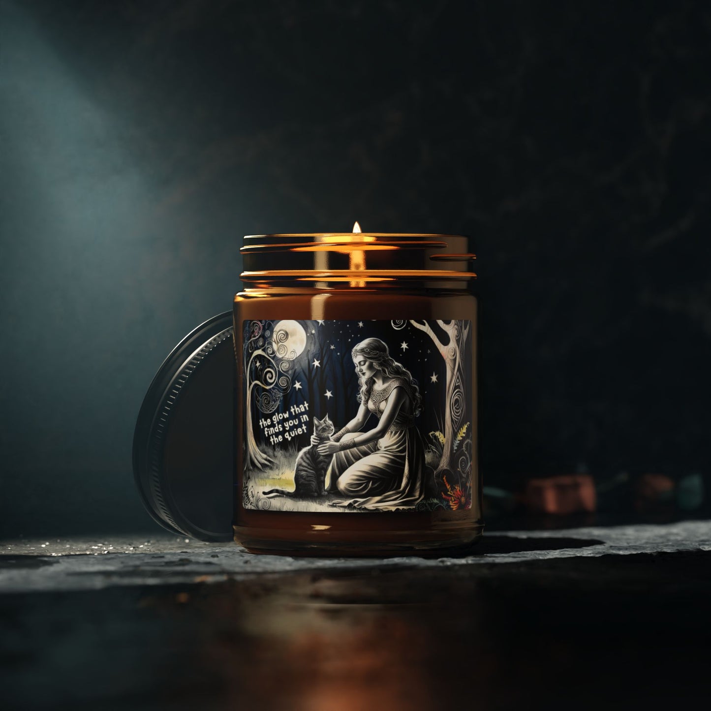 The "Glow That Finds You" Scented Candle – Moonlit Goddess Jar