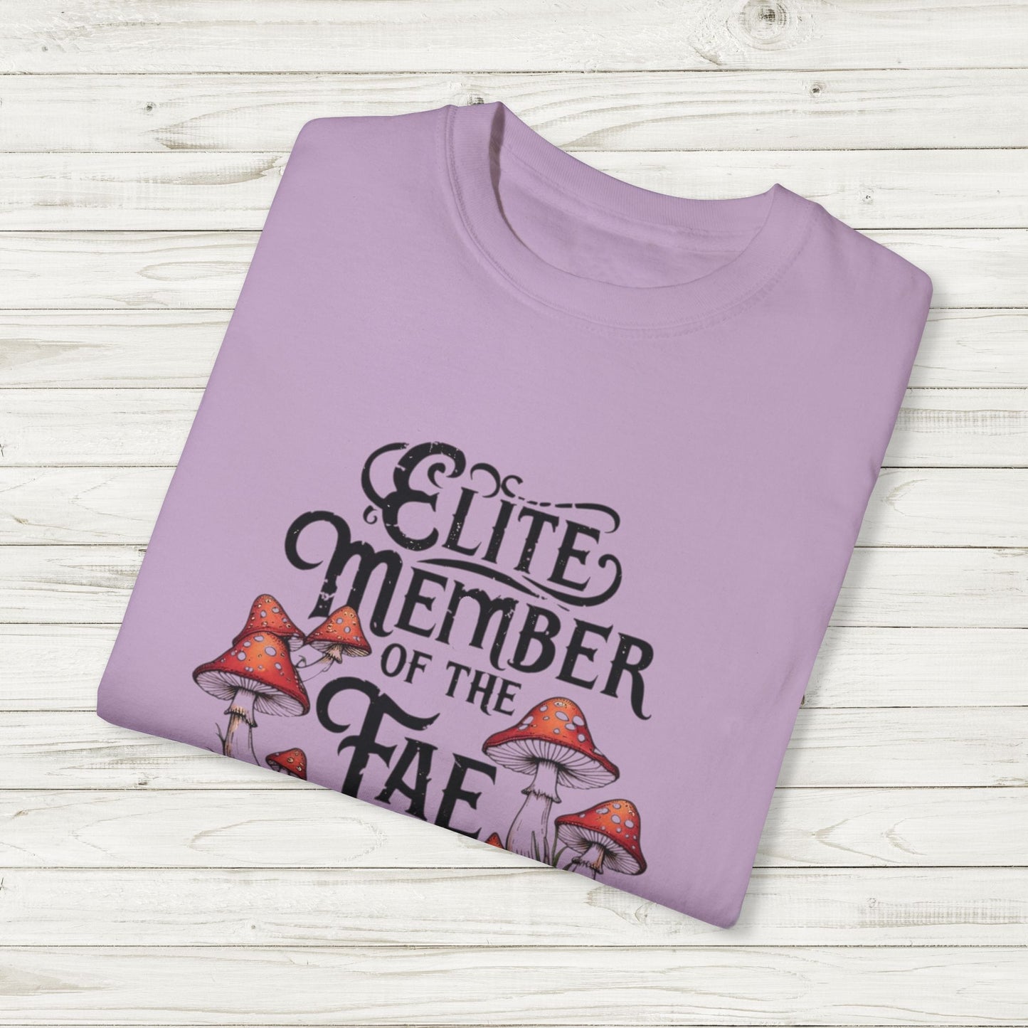 Fae Trickster Society Comfort Colors Tee – Fairycore T-Shirt with Mushrooms, S-4XL