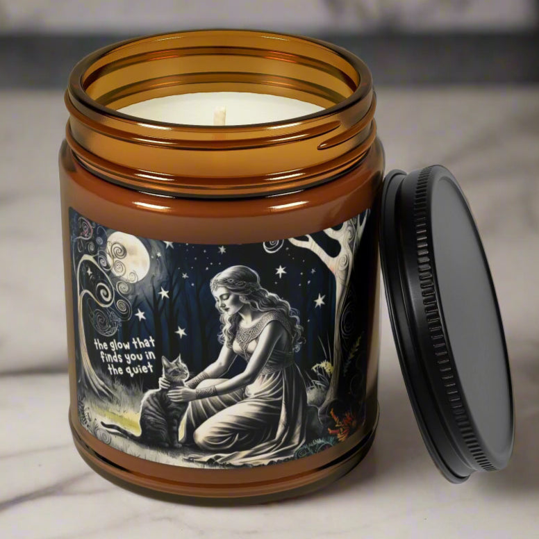The "Glow That Finds You" Scented Candle – Moonlit Goddess Jar