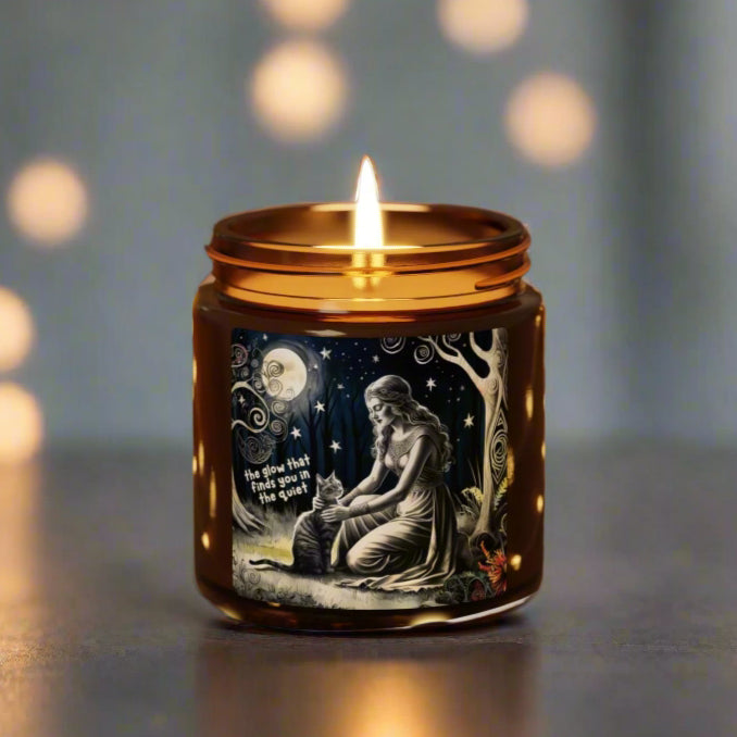 The "Glow That Finds You" Scented Candle – Moonlit Goddess Jar