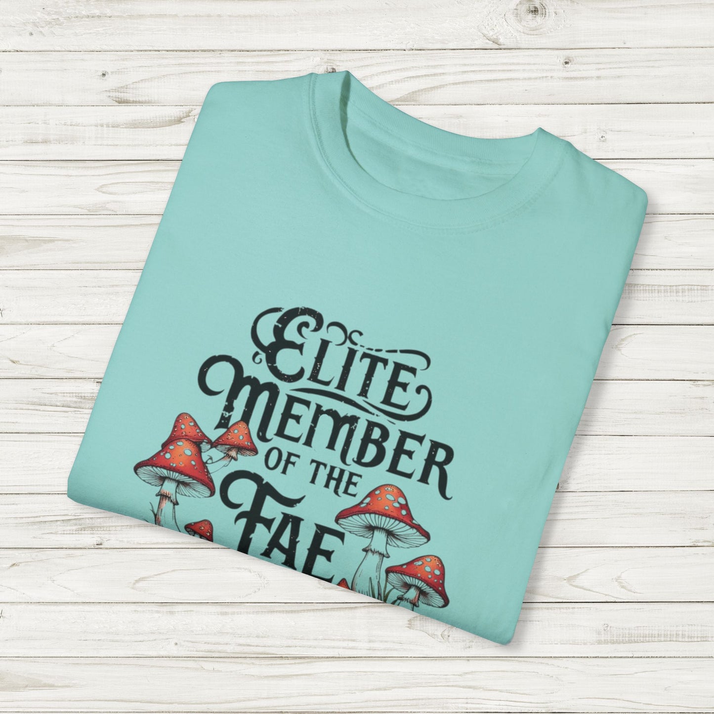 Fae Trickster Society Comfort Colors Tee – Fairycore T-Shirt with Mushrooms, S-4XL