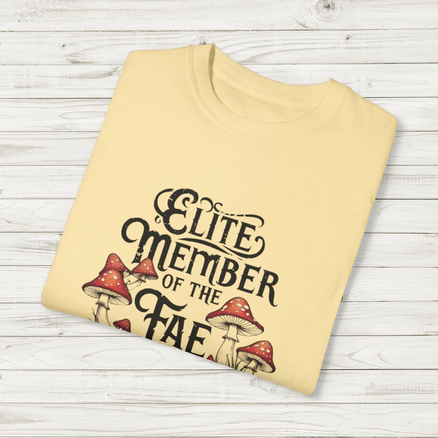 Fae Trickster Society Comfort Colors Tee – Fairycore T-Shirt with Mushrooms, S-4XL