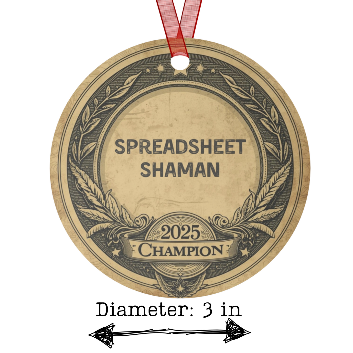 2025 Christmas Ornament for Data Ninjas & Spreadsheet Shamans | Funny Vintage-Style Metal Badge