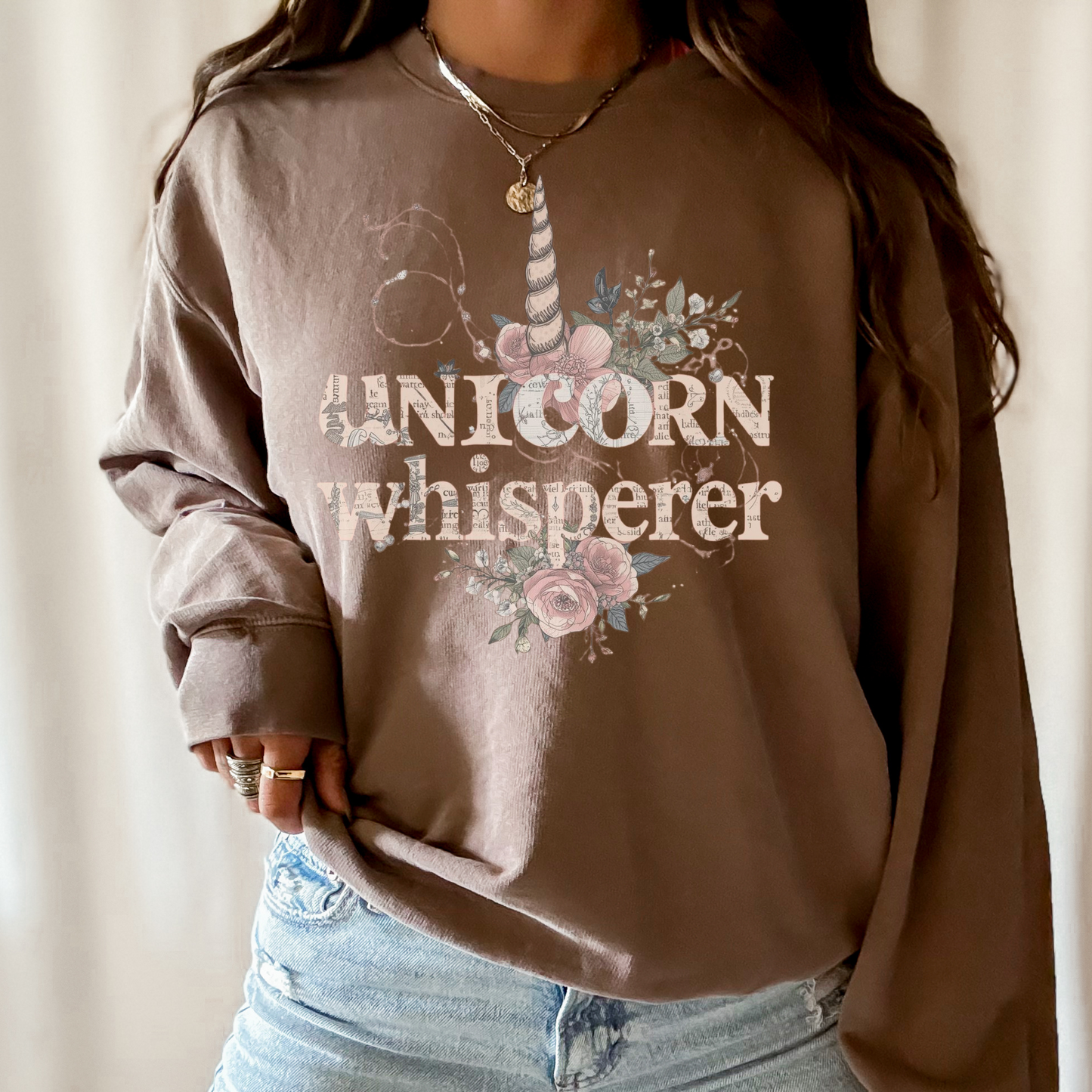 Unicorn Whisperer Sweatshirt | Comfort Colors Lightweight Crewneck
