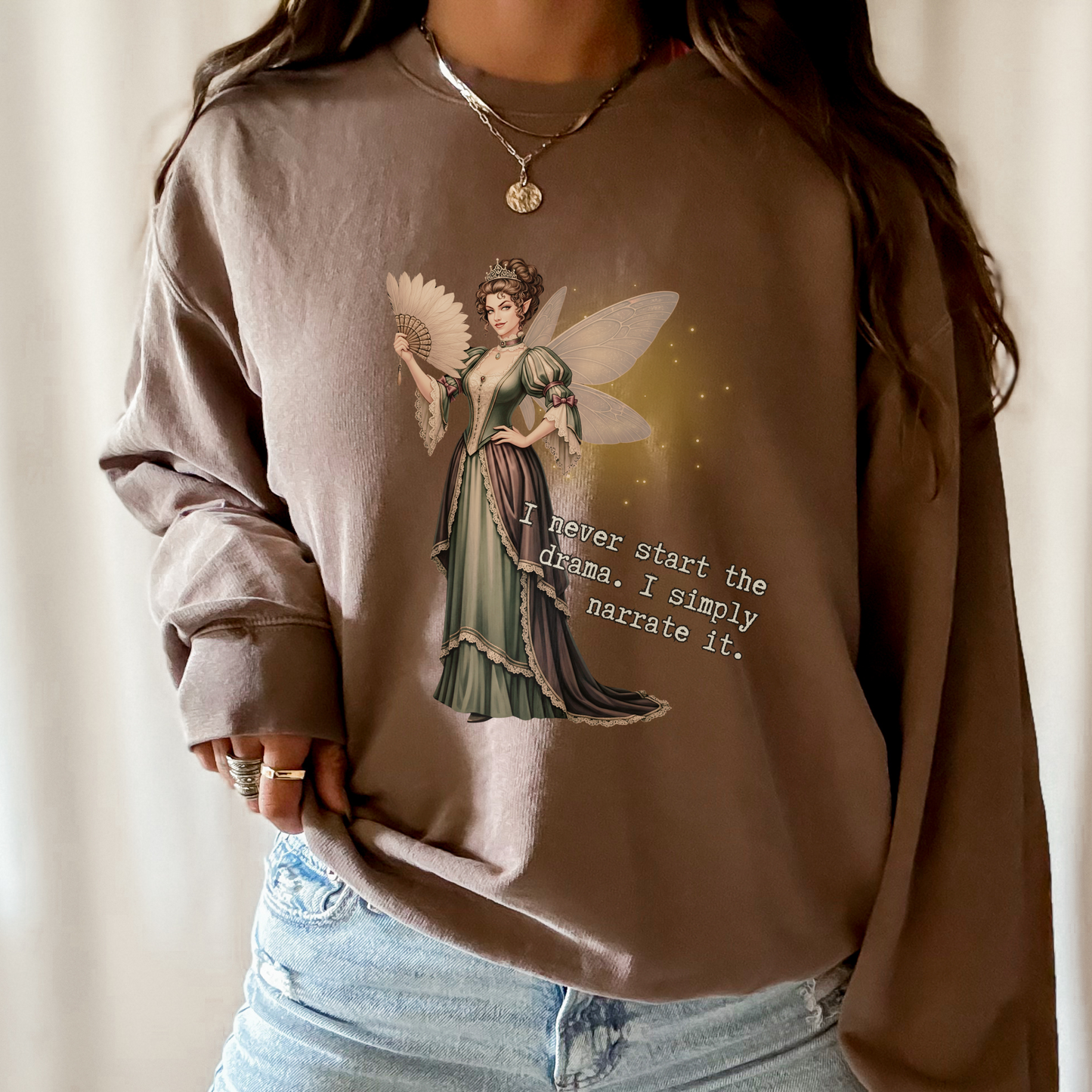 Drama Narrator Fairy Sweatshirt | Comfort Colors Garment Dyed Lightweight Crewneck