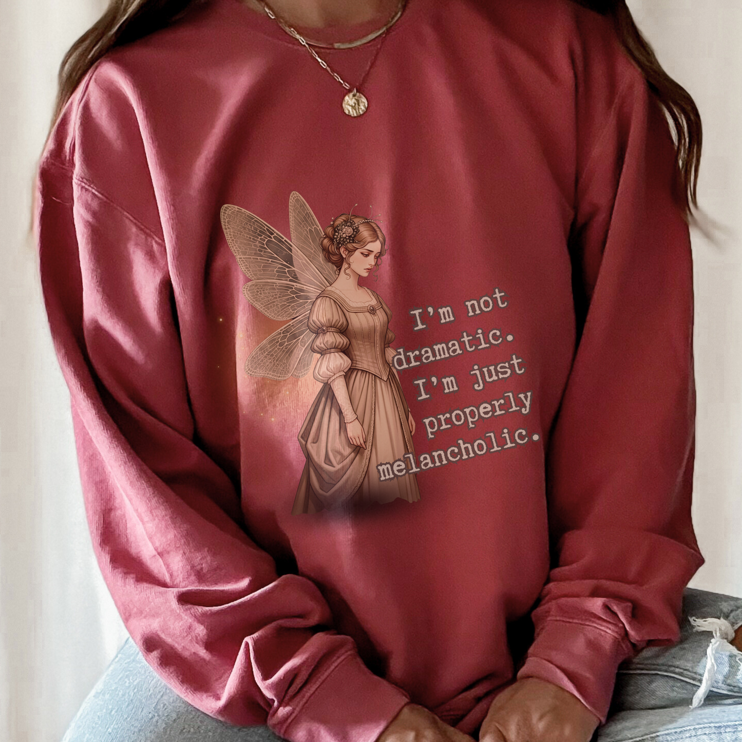 Properly Melancholic Fairy Sweatshirt | Comfort Colors Garment Dyed Lightweight Crewneck