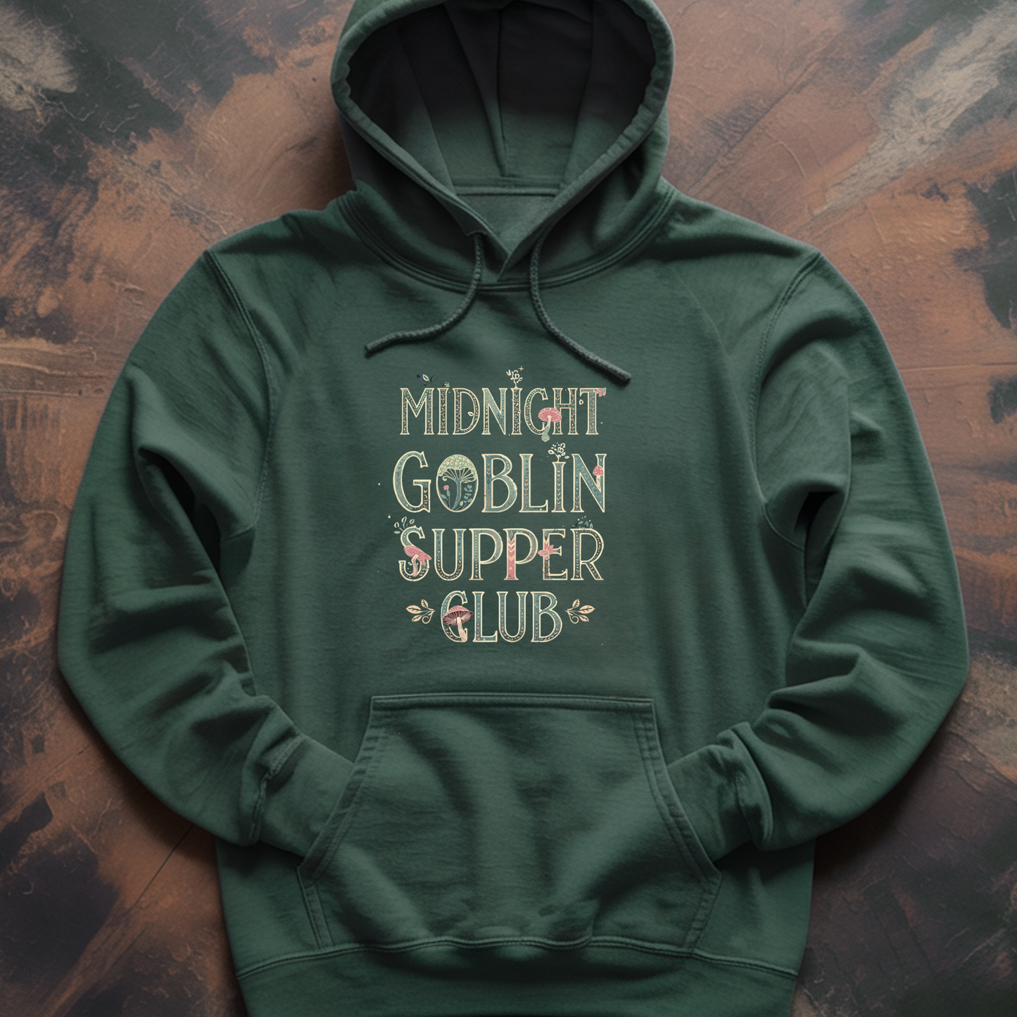 Midnight Goblin Supper Club Hoodie | Goblincore Pullover for Fantasy Lovers