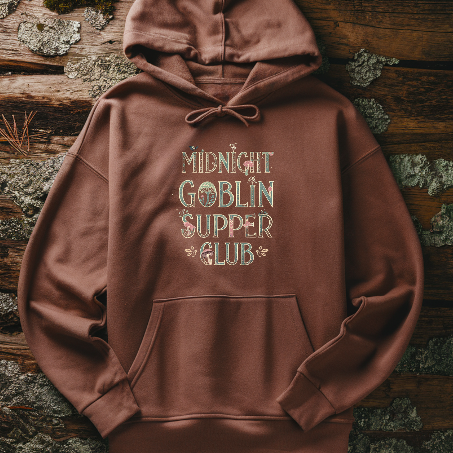 Midnight Goblin Supper Club Hoodie | Goblincore Pullover for Fantasy Lovers
