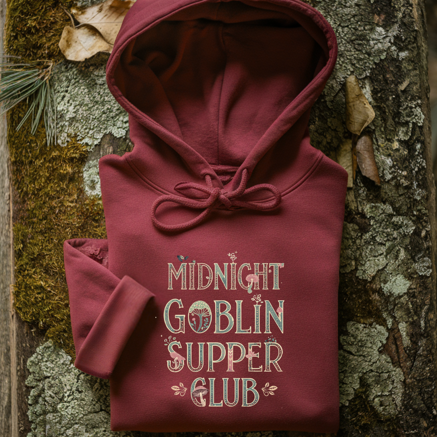 Midnight Goblin Supper Club Hoodie | Goblincore Pullover for Fantasy Lovers
