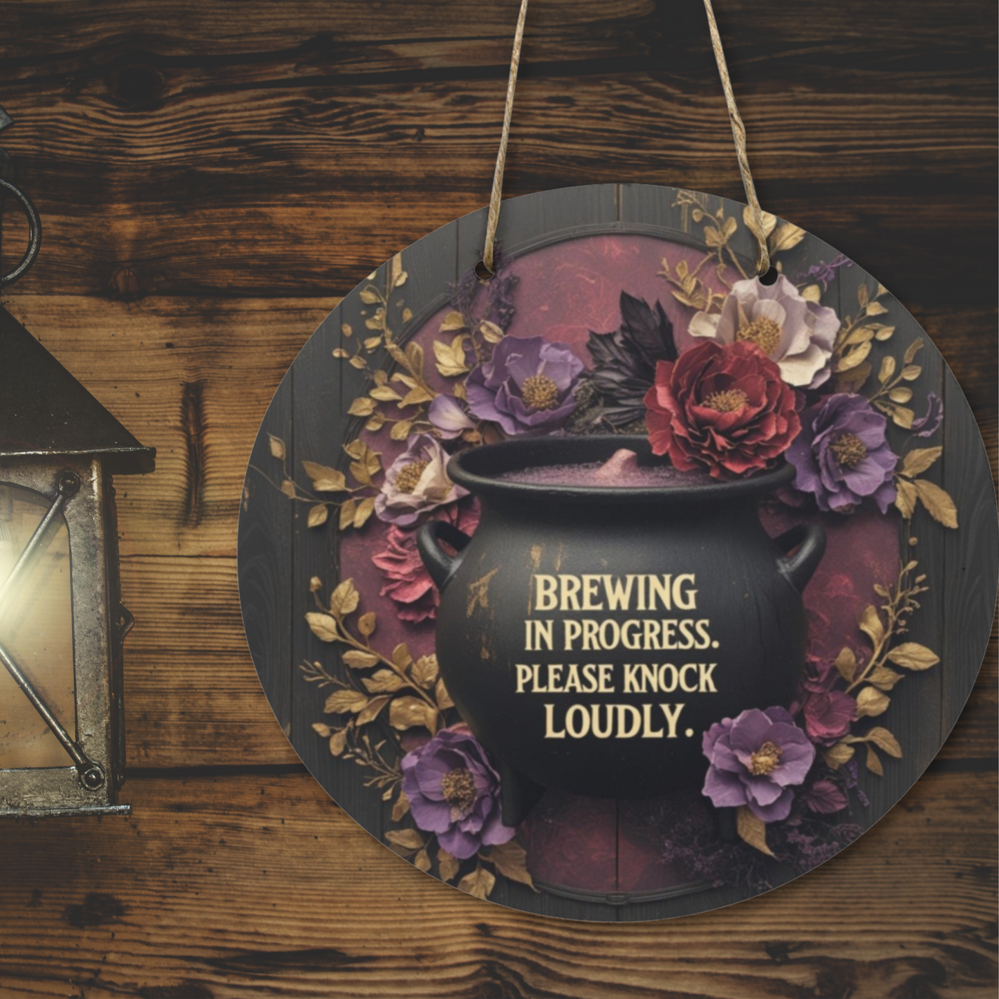 Funny "No Soliciting" Wooden Door Sign, Halloween Decor | Solicitors Shall Be Turned Into Toadstools