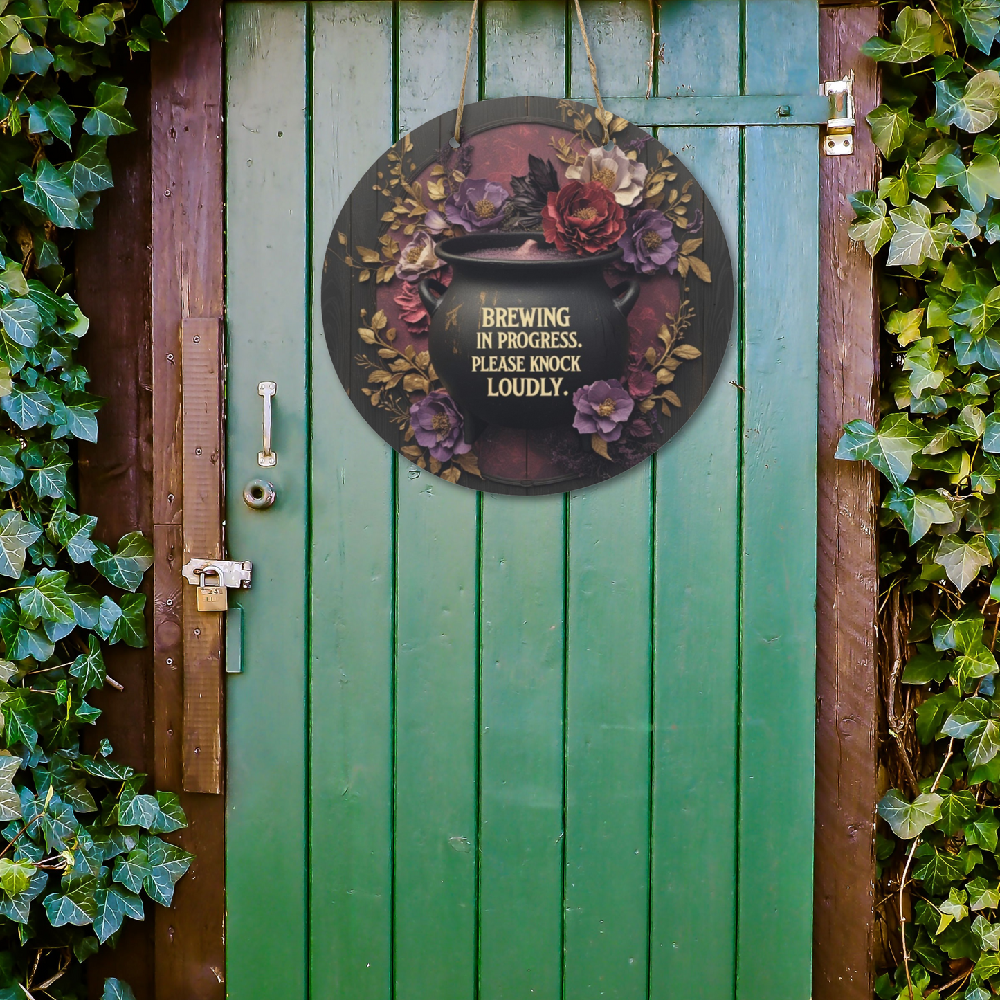 Funny "No Soliciting" Wooden Door Sign, Halloween Decor | Solicitors Shall Be Turned Into Toadstools