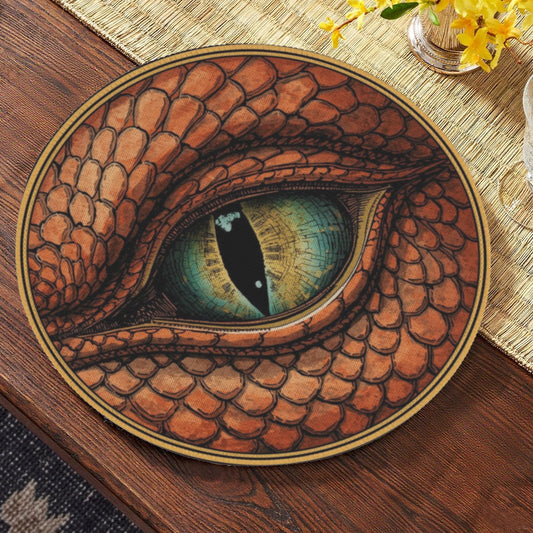 Dragon Eye Placemats (Set of 4) | Funny Round Fantasy Table Mats