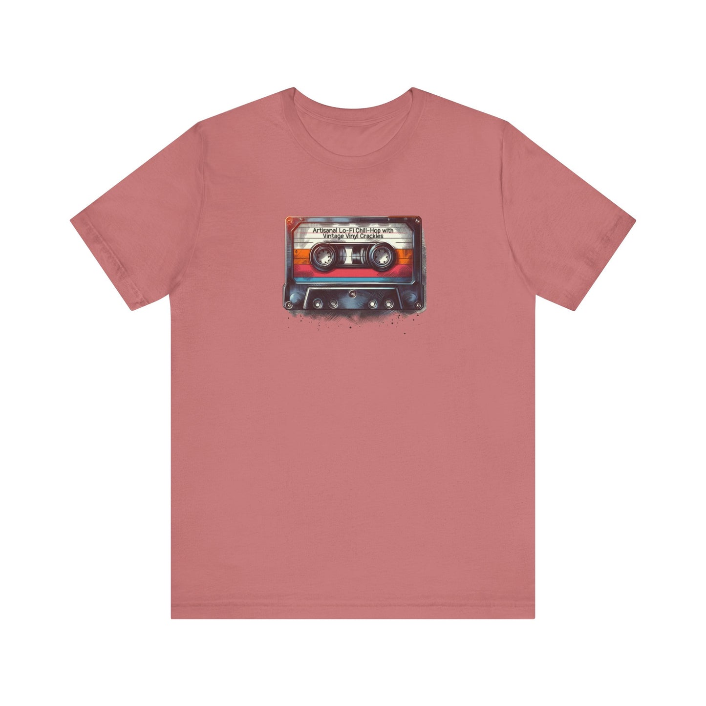 Mixtape Tee with Funny Hyper-Specific Theme - 'Artisanal Lo-Fi Chill-Hop with Vintage Vinyl Crackles' Unisex T-Shirt