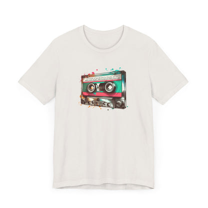 "Surreal Mix of Smooth Jazz, Lo-fi Beats, and Old-Timey Radio Jingles with Occasional Creepy Dog Bark" Mixtape T-shirt - Unisex Jersey Short Sleeve Tee