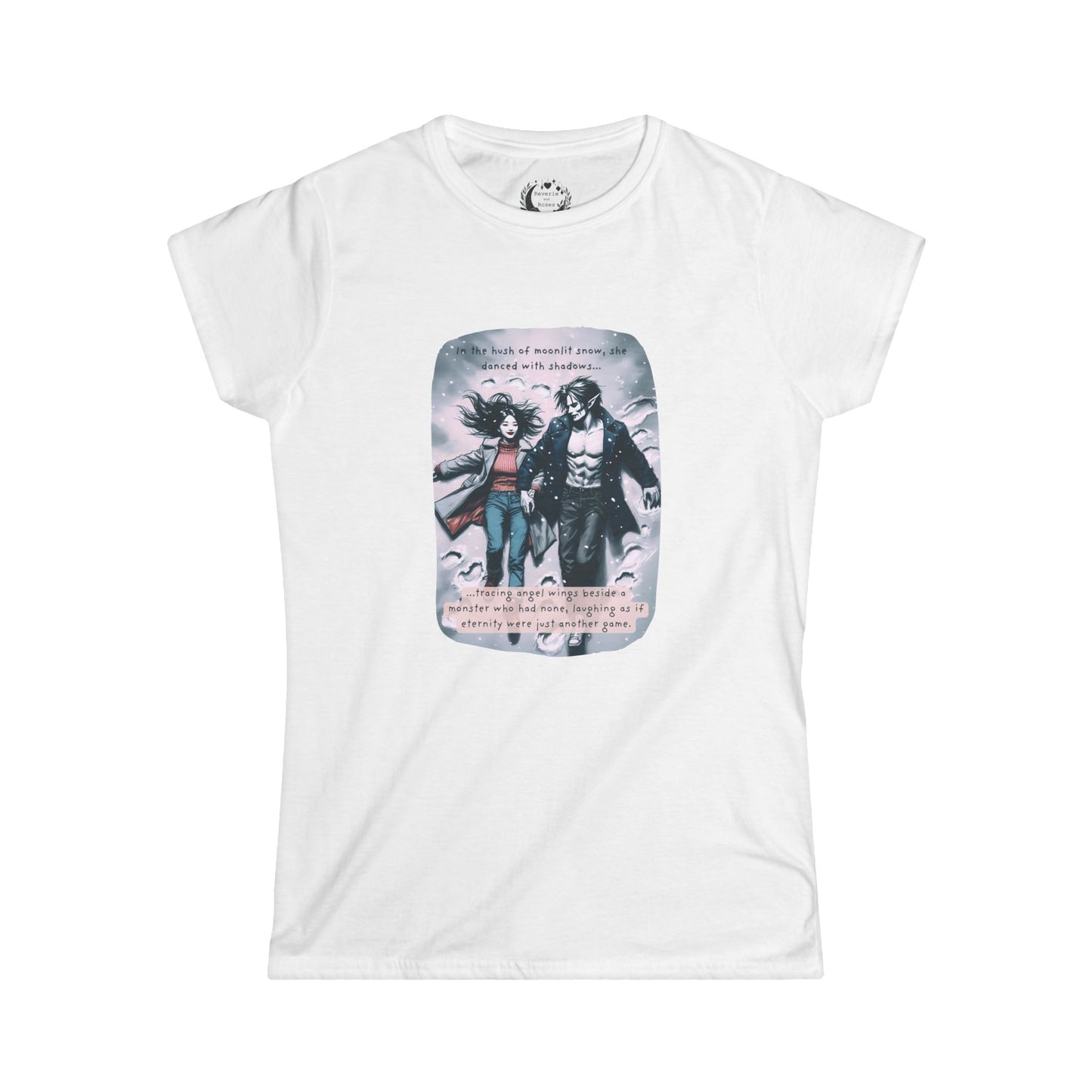 Snow Angels and Shadows (Beautiful Monsters Collection) - Women's Softstyle Tee (Multiple Colors Available)