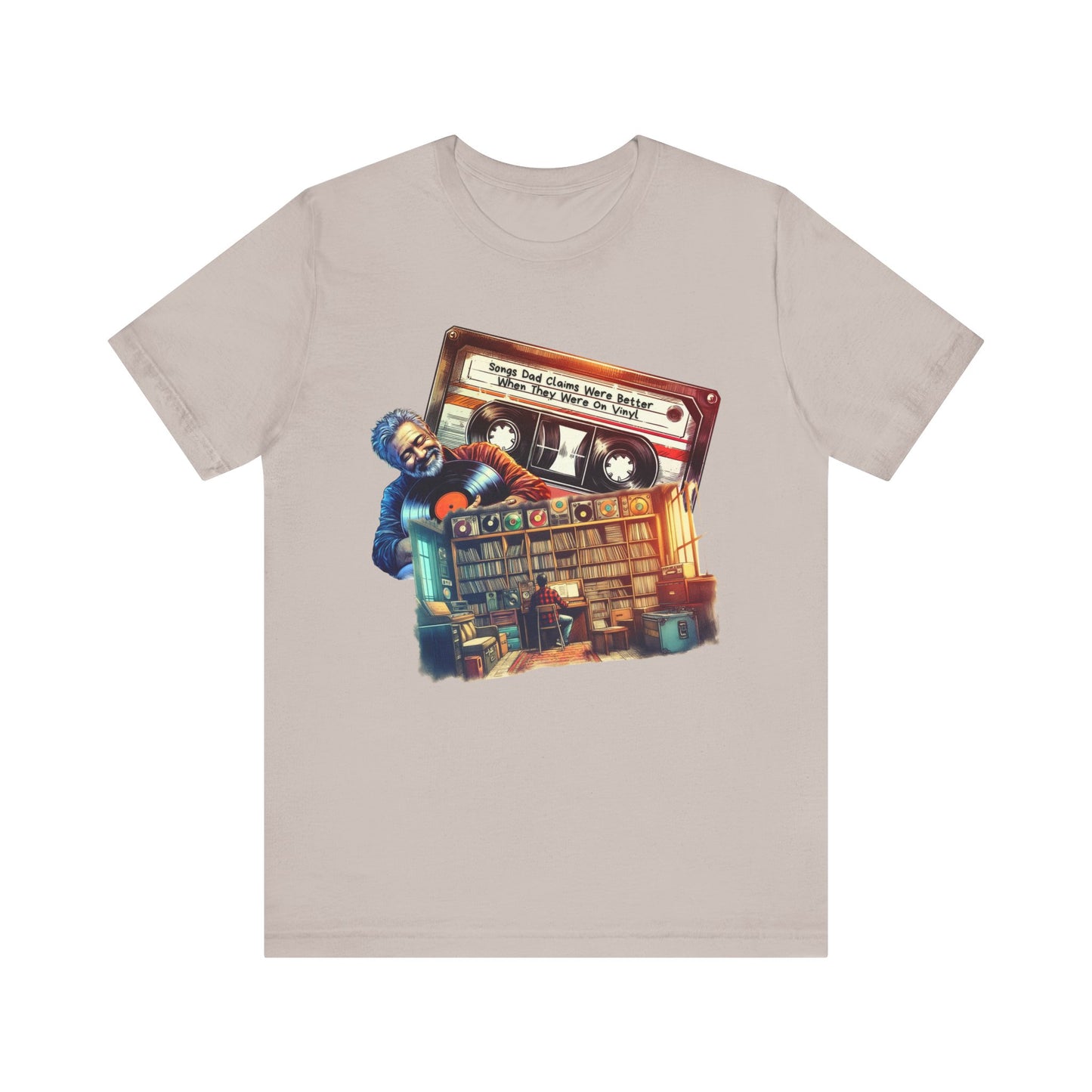 Vintage Vinyl Lover T-Shirt - 'Songs Dad Claims Were Better On Vinyl' Mixtape Tee - Retro Father's Day Gift & Music Enthusiast Shirt