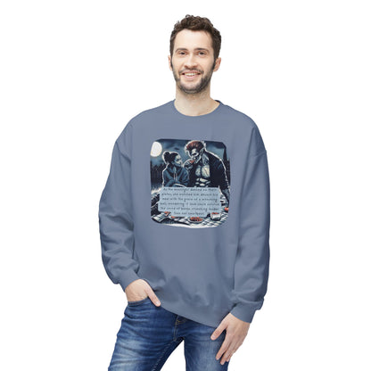 Midnight Picnic: A Love Story (Beautiful Monsters Collection) - Unisex Midweight Softstyle Fleece Crewneck Sweatshirt, Multiple Colors Available