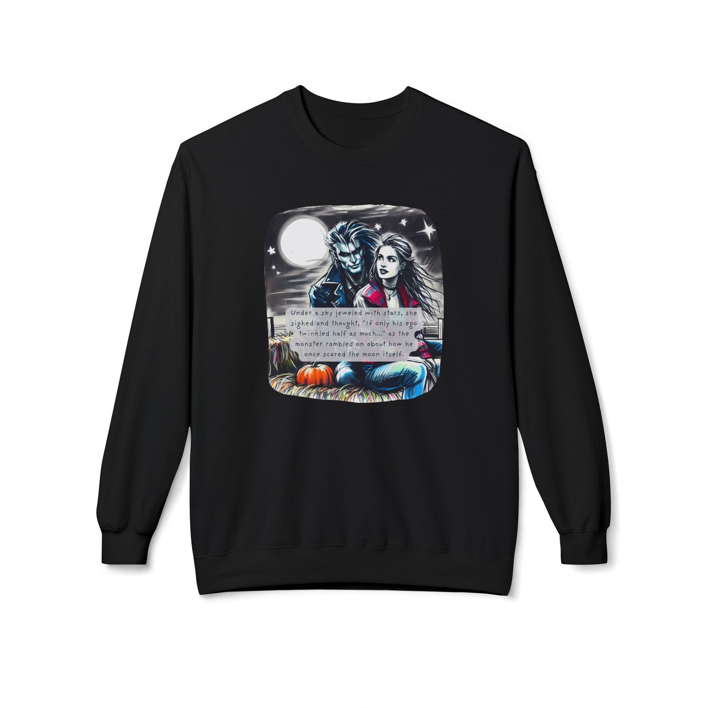 Midnight Harvest Hayride (Beautiful Monsters Collection) - Unisex Midweight Softstyle Fleece Crewneck Sweatshirt, Multiple Colors Available