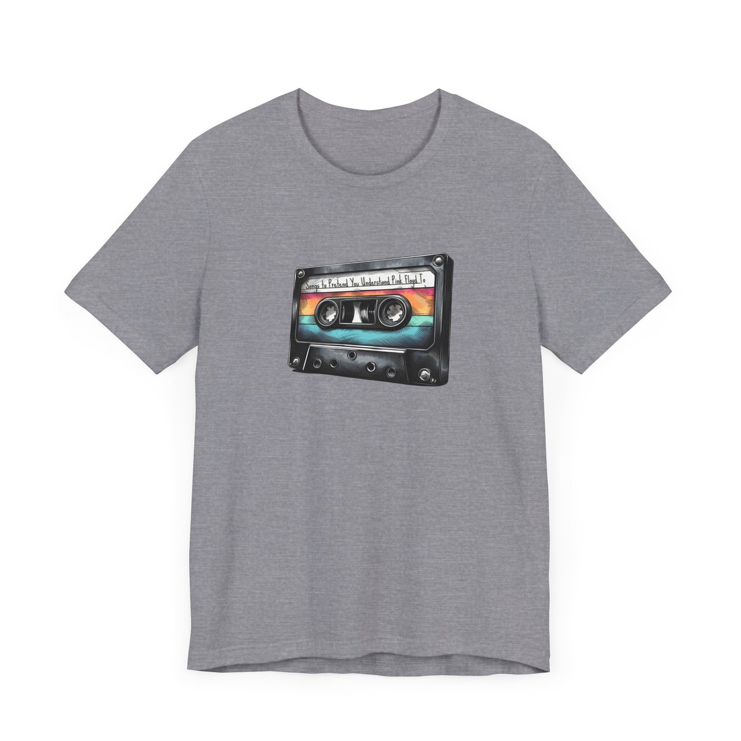 "Songs to Pretend You Understand Pink Floyd To" Mixtape T-shirt - Unisex Jersey Short Sleeve Tee