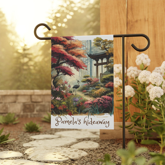 Customizable Garden Flag - Fall Hideaway