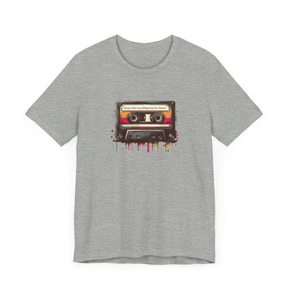 "Moody Indie Guys Whispering Over Reverb" Mixtape T-shirt - Unisex Jersey Short Sleeve Tee