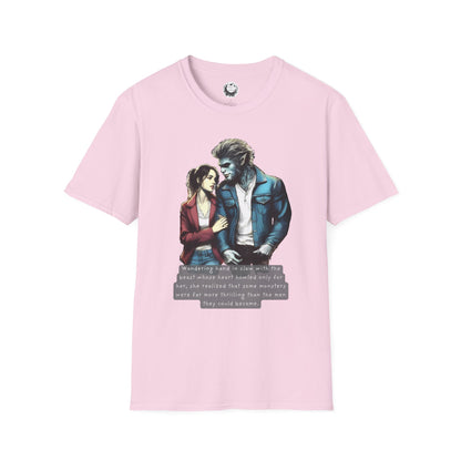 Stroll with a Teenage Werewolf (Beautiful Monsters Collection) - Unisex Softstyle T-Shirt, Multiple Colors Available