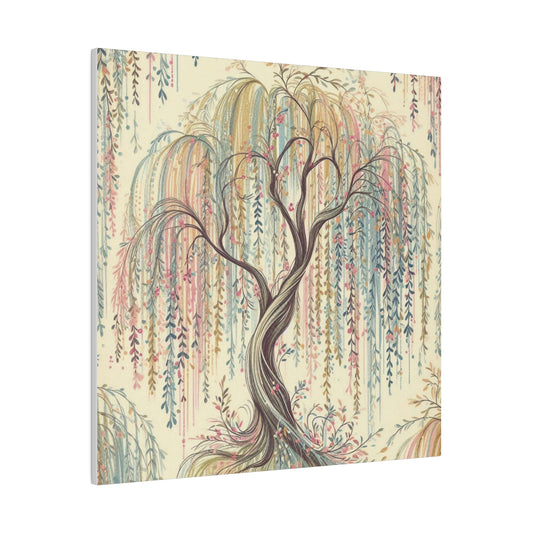 Canvas Print - Dreamy Magical Weeping Willow Design, Colorful Pastels, Fantastical, Ideal for Nurseries