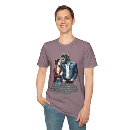 Stroll with a Teenage Werewolf (Beautiful Monsters Collection) - Unisex Softstyle T-Shirt, Multiple Colors Available