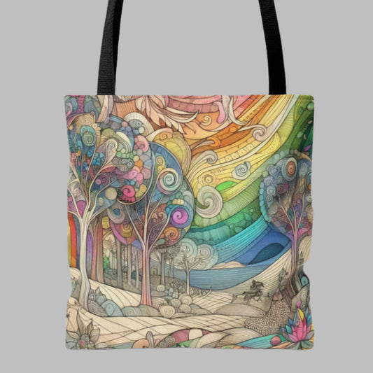 Tote Bag - Rainbow Swirl Forest