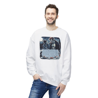 Midnight Picnic: A Love Story (Beautiful Monsters Collection) - Unisex Midweight Softstyle Fleece Crewneck Sweatshirt, Multiple Colors Available