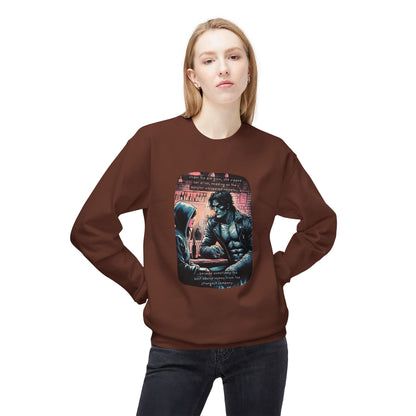 An Unexpected Companion (Beautiful Monsters Collection) - Unisex Midweight Softstyle Fleece Crewneck Sweatshirt, Multiple Colors Available