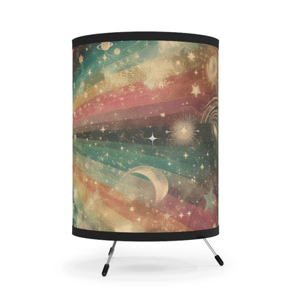 Tripod Table Lamp - Cosmic Rainbow Blast