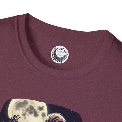 Tune Under the Moon (Beautiful Monsters Collection) - Unisex Softstyle T-Shirt, Multiple Colors Available