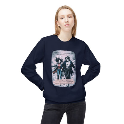 Snow Angels and Shadows (Beautiful Monsters Collection) - Unisex Midweight Softstyle Fleece Crewneck Sweatshirt, Multiple Colors Available