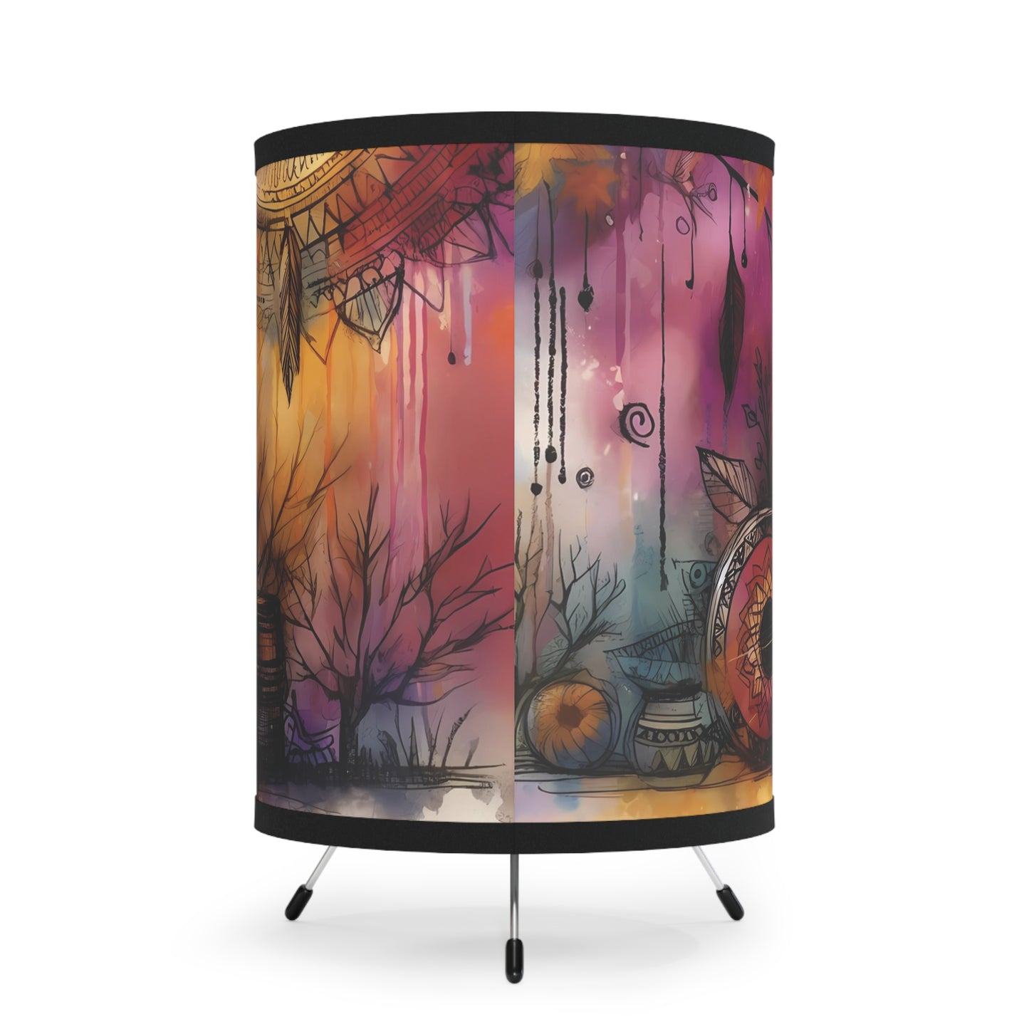 Tripod Lamp - Boho Autumn Festival Spirit