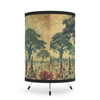 Tripod Table Lamp - Ancient Goddess Walking Through Majestic Field