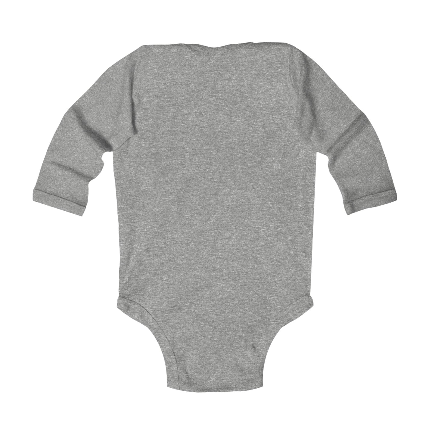 Personalized Baby Long Sleeve Bodysuit - Cute Whimsical Meditative Autumn Fox, Sizes Up to 18mo, Multiple Colors Available