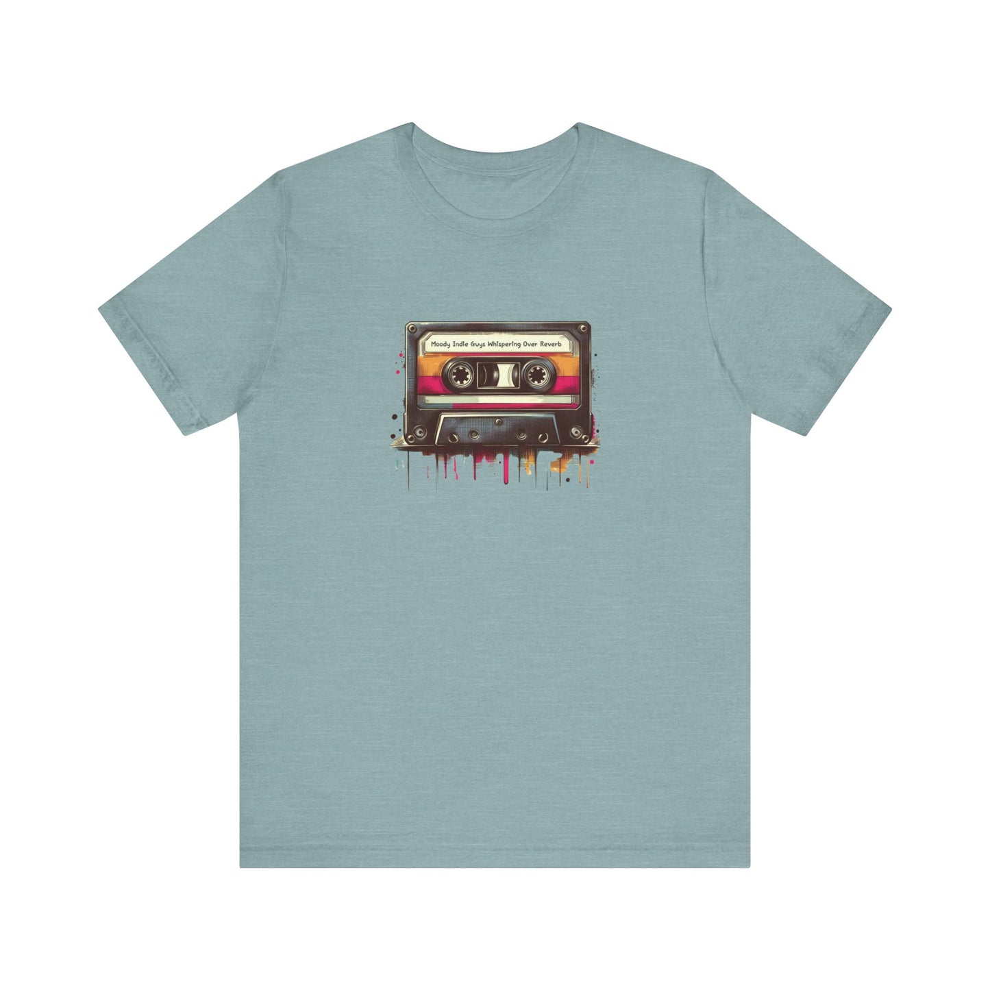 "Moody Indie Guys Whispering Over Reverb" Mixtape T-shirt - Unisex Jersey Short Sleeve Tee