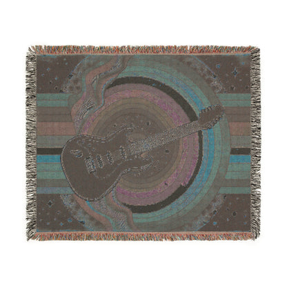 Woven Blanket - Guitar, Retro Rainbow, & Stars