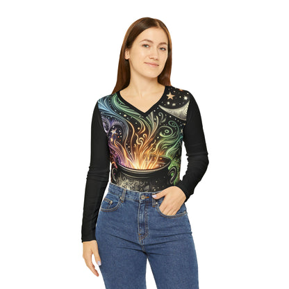 Cauldron of Delights - Women's Long Sleeve V-neck Shirt