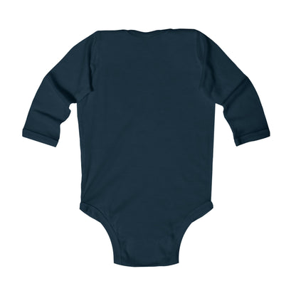 Baby Long Sleeve Bodysuit - Meditative Autumn Cat, Sizes Up to 18mo, Multiple Colors Available