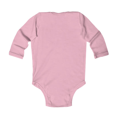 Baby Long Sleeve Bodysuit - Meditative Autumn Cat, Sizes Up to 18mo, Multiple Colors Available